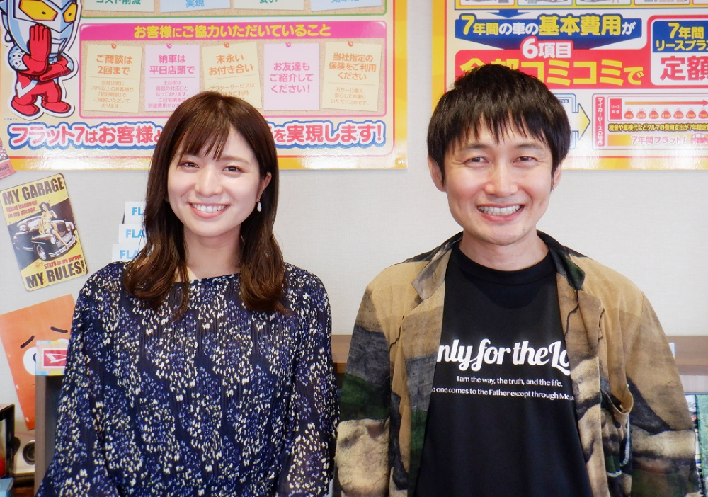 新潟のお笑い集団NAMARAの芸人・高橋なんぐさんとBSNアナウンサー・大塩綾子さん