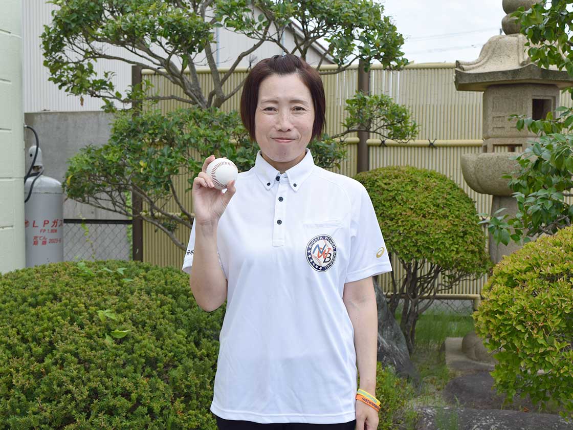 頓所 理加さん（新潟県女子野球連盟会長、全日本軟式野球連盟理事）