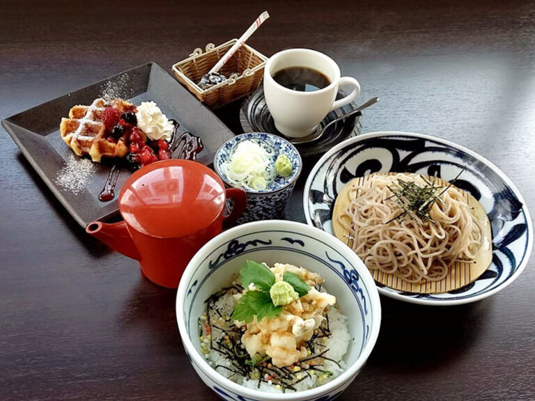 越後屋治平そば 岩室店_海鮮天茶漬け・ミニそば・デザートセット