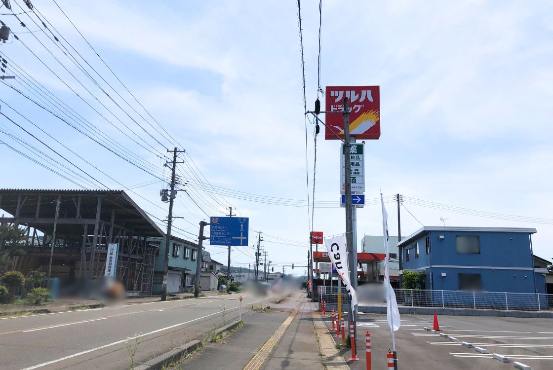 ブルースカイランドリーツルハドラッグ 加茂柳町店_場所