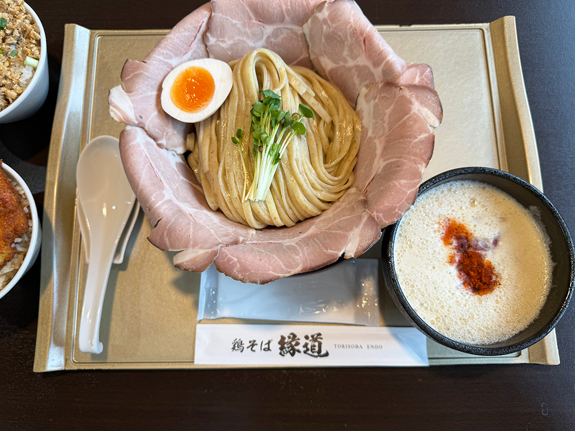 鶏そば縁道 大通南店_つけそばちゃーしゅう