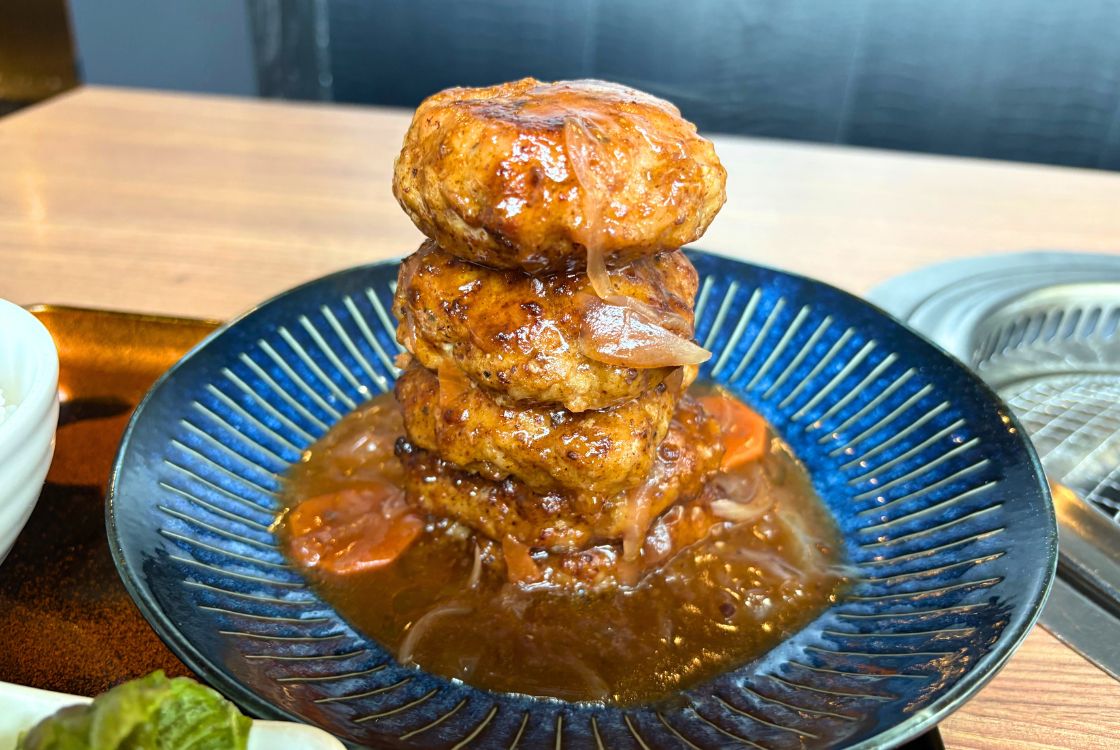 焼肉 肉の山_ハンバーグタワー
