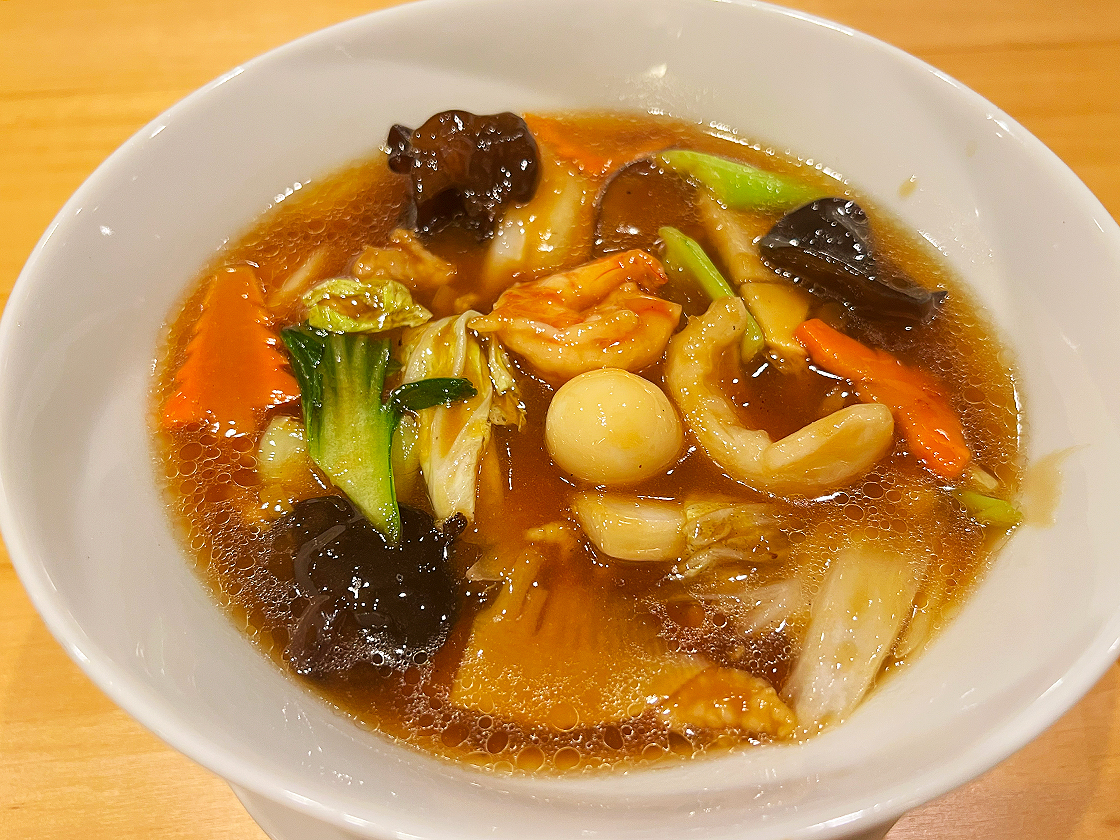 中国菜 龘 SANLONGの什錦湯麺 五目あんかけ汁そば