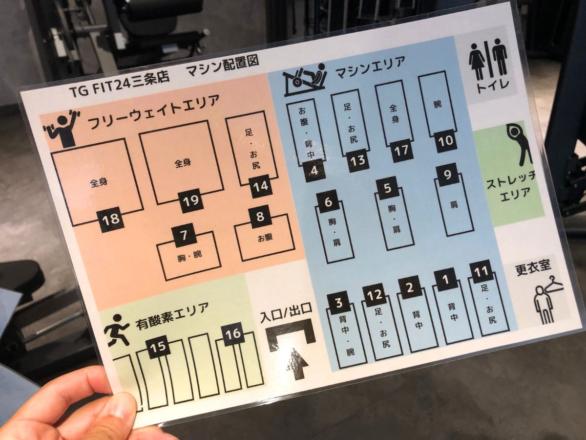 TGFIT24三条店の店内