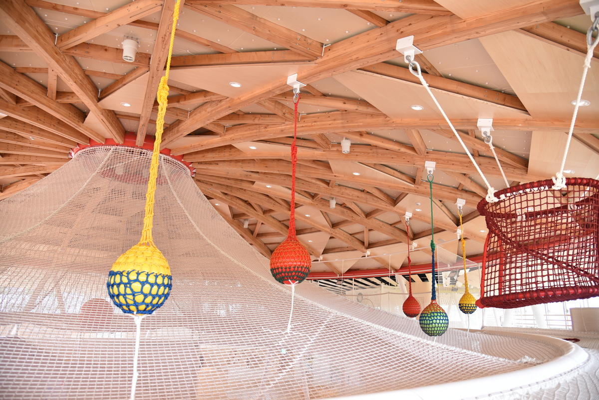 うさぎもちハレラテつばめのネット遊具