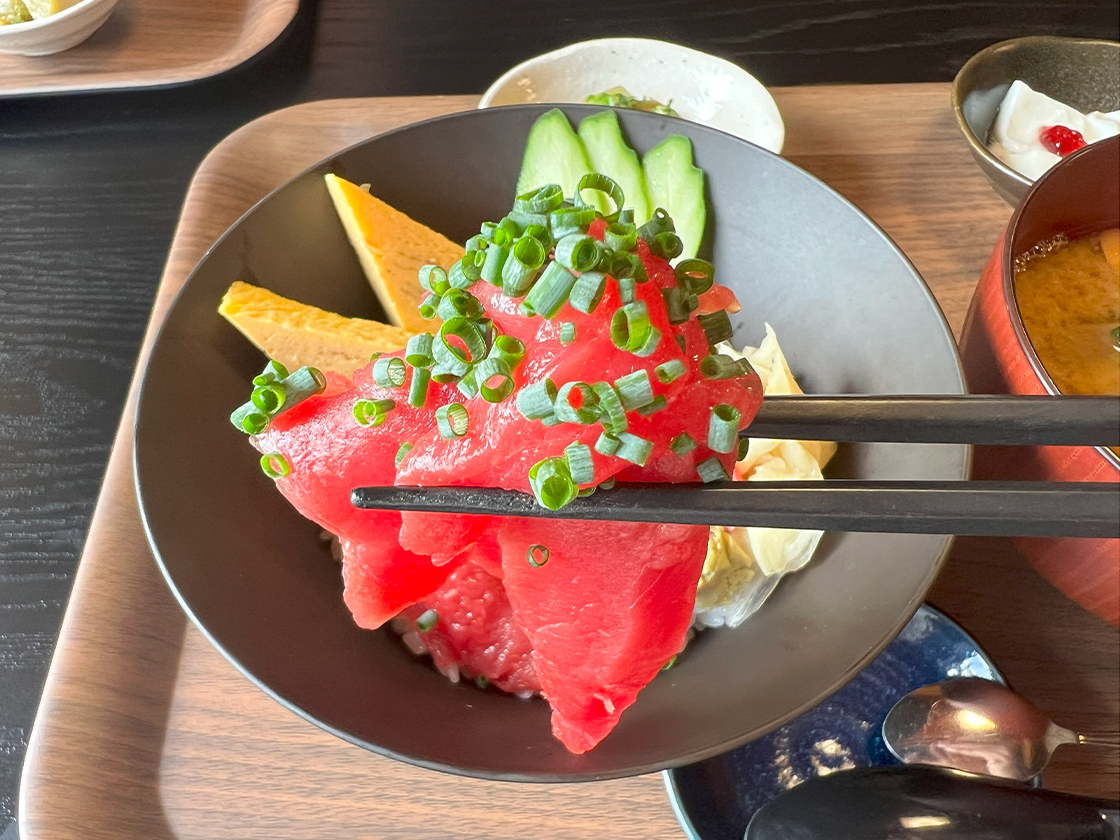 ダイニングさちや　生本まぐろ中落ち丼