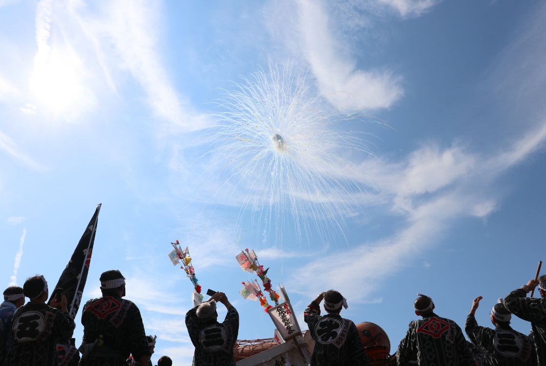 片貝まつり　昼花火
