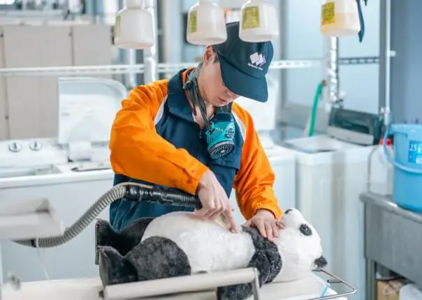 クリーニングニューワタナベのクリーニングの様子