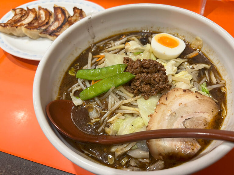 ことぶき屋の担々麺と餃子