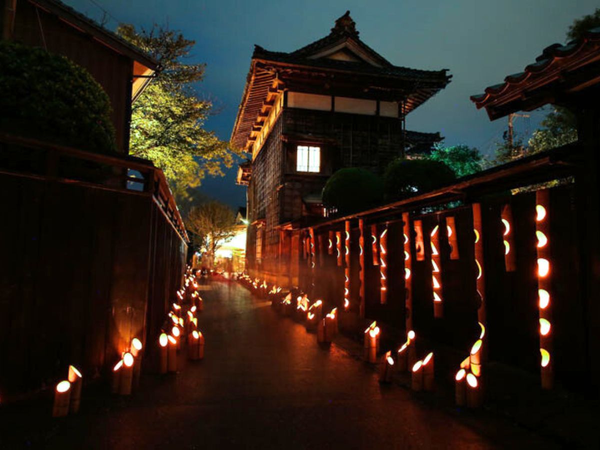 むらかみ宵の竹灯籠まつり