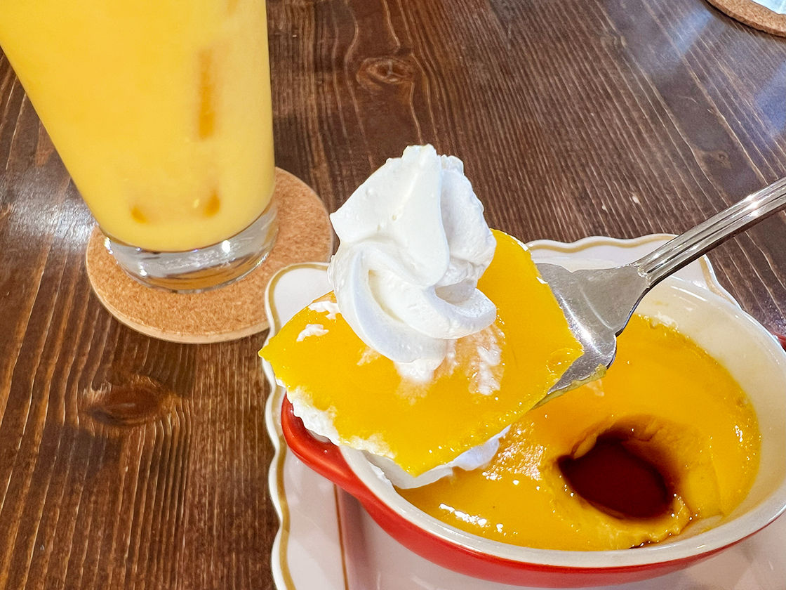 ぱすた屋タバシの卵黄プリン