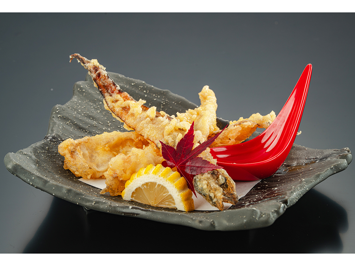 道の駅うみてらす名立の幻魚フェアの幻魚天ぷら盛り合わせ