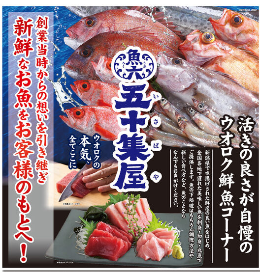 ウオロクくびき店のチラシ