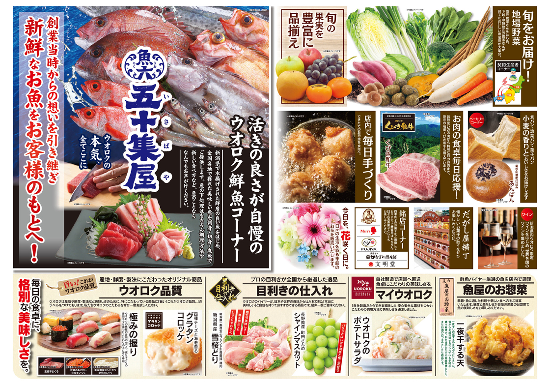 ウオロクくびき店のチラシ