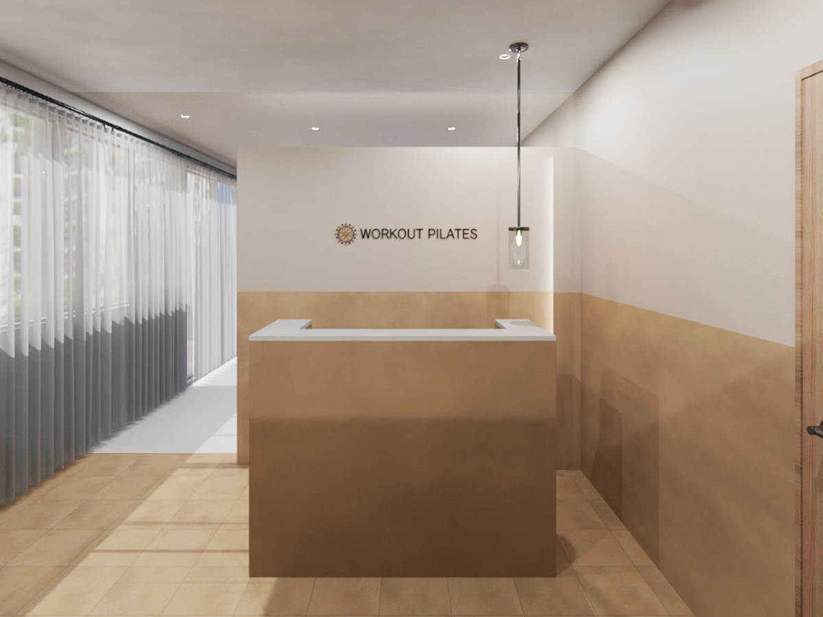 WORKOUTPILATES 新潟西店の店内パース