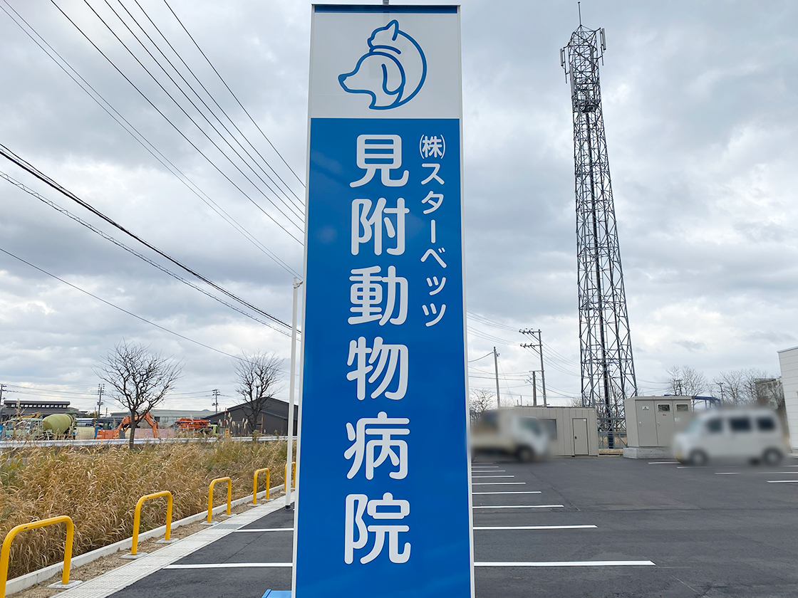 見附動物病院の看板