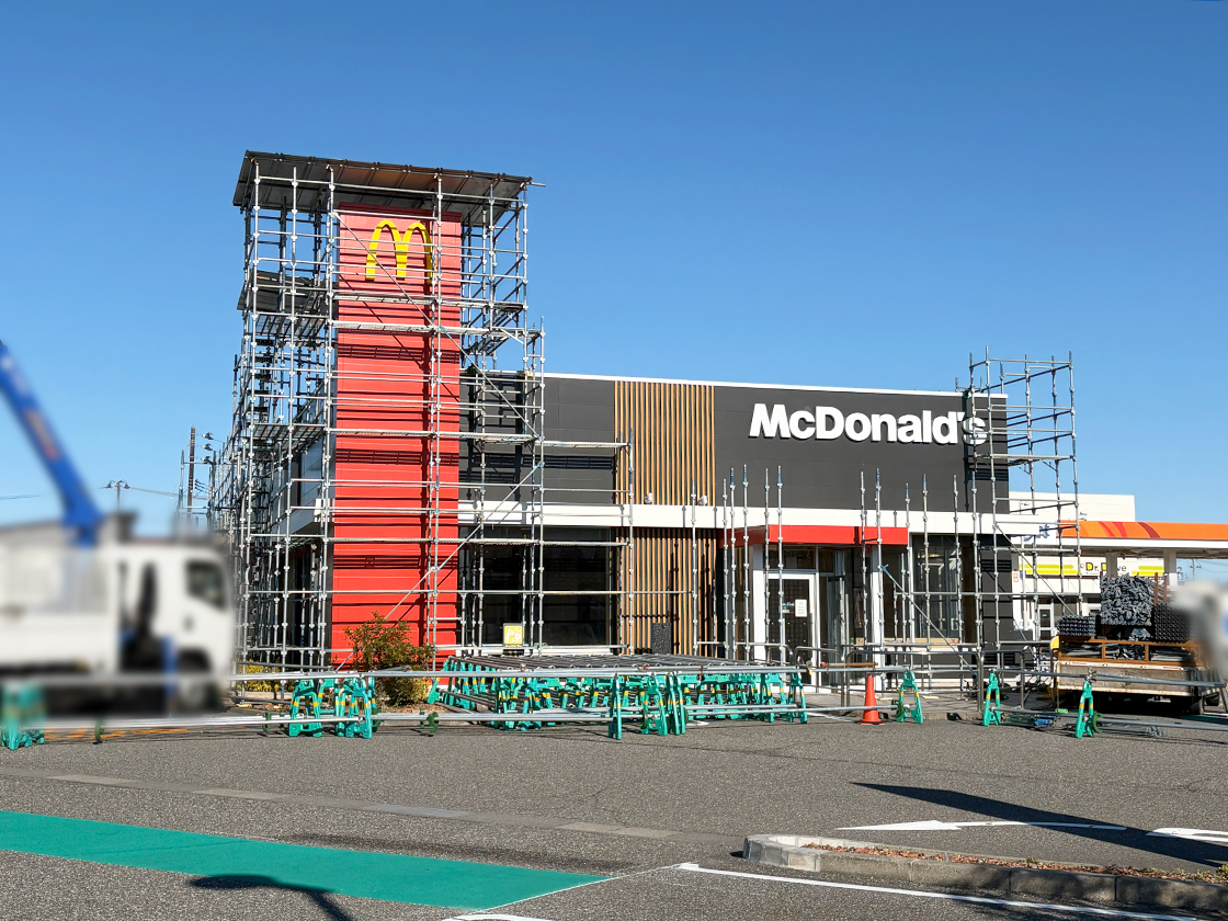 マクドナルド 新潟亀貝店の外観