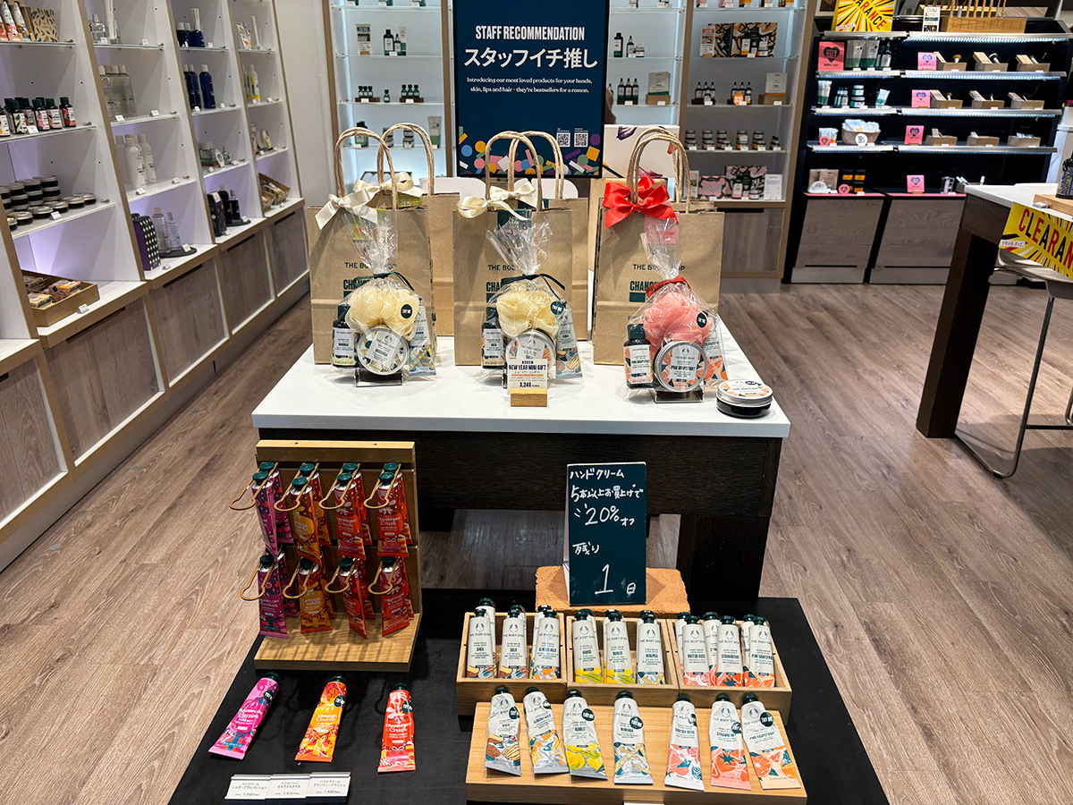 THE BODY SHOP イオンモール新潟亀田インター店の店内