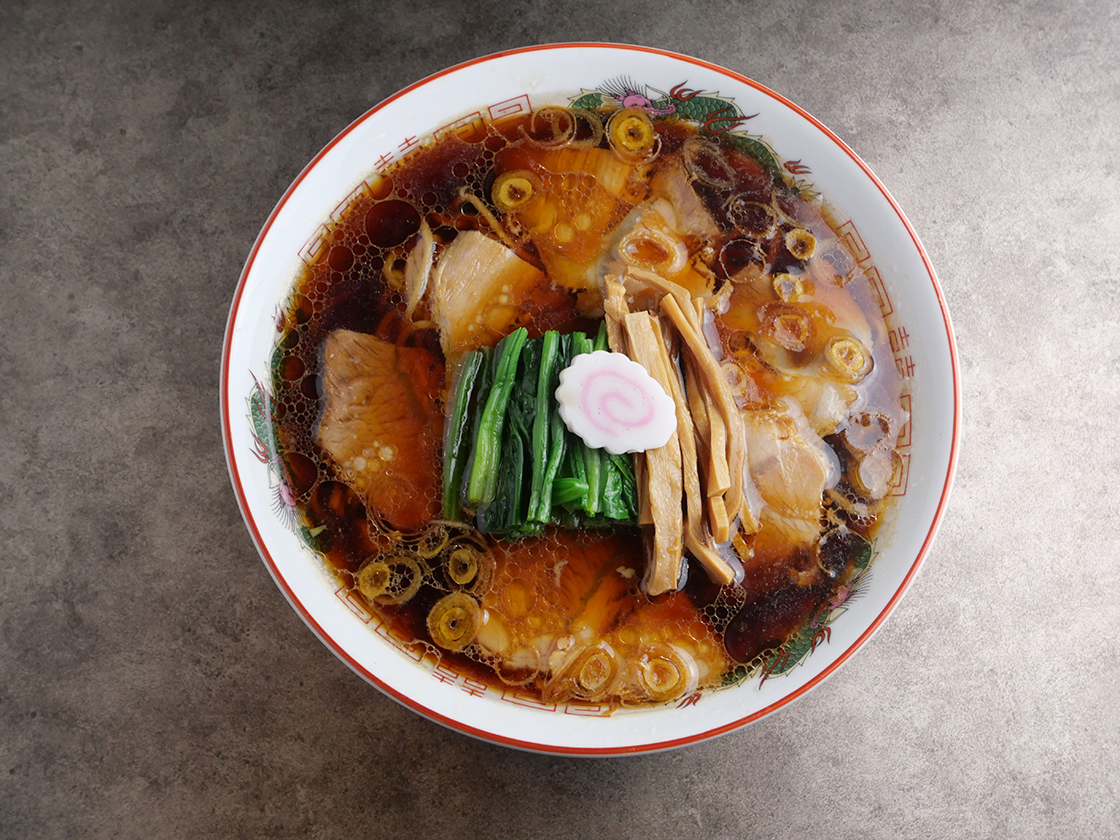 越後拉麺しなのやの生姜醤油ラーメン