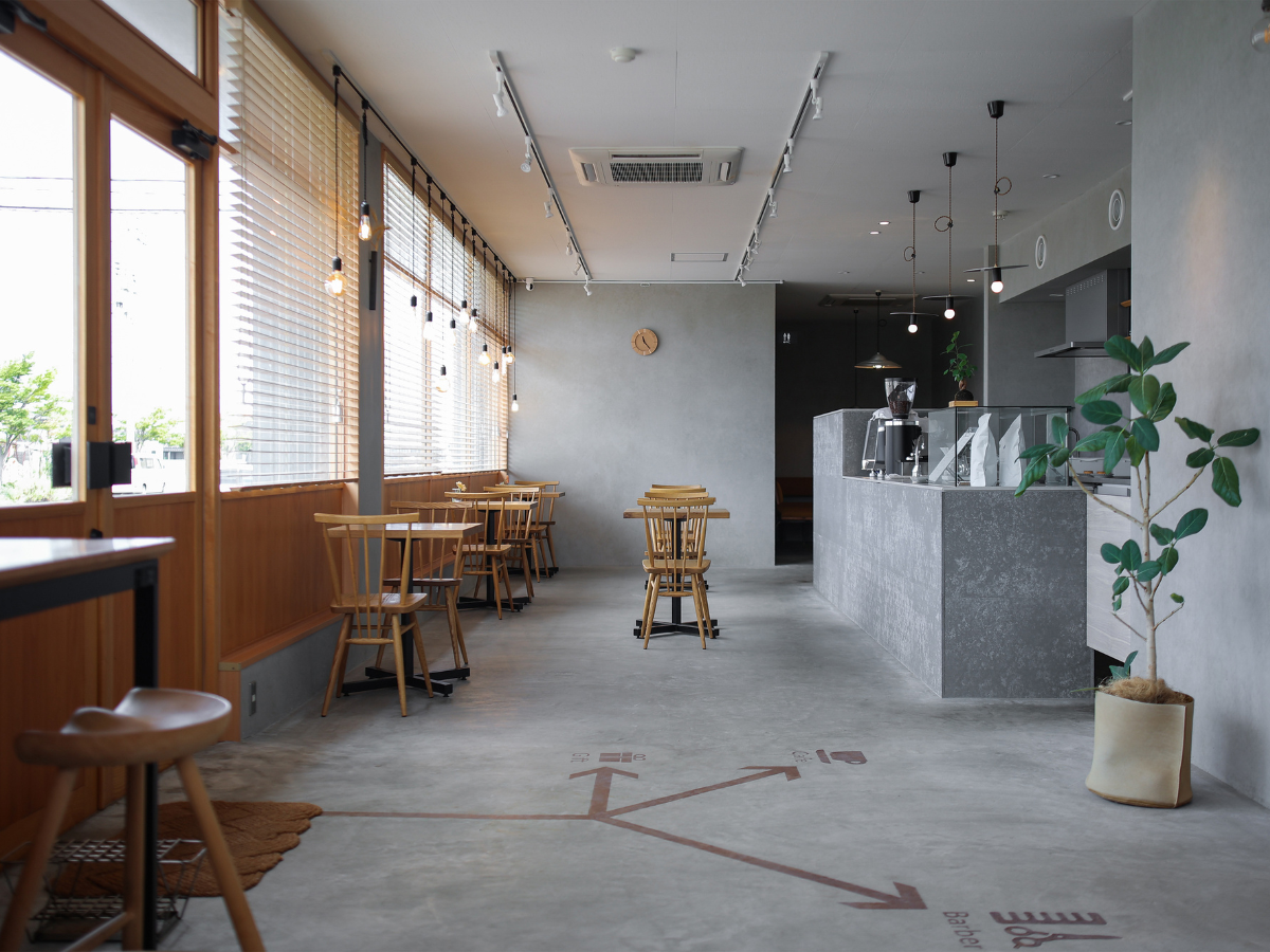TOCONOMA Barber Cafe Giftの店内
