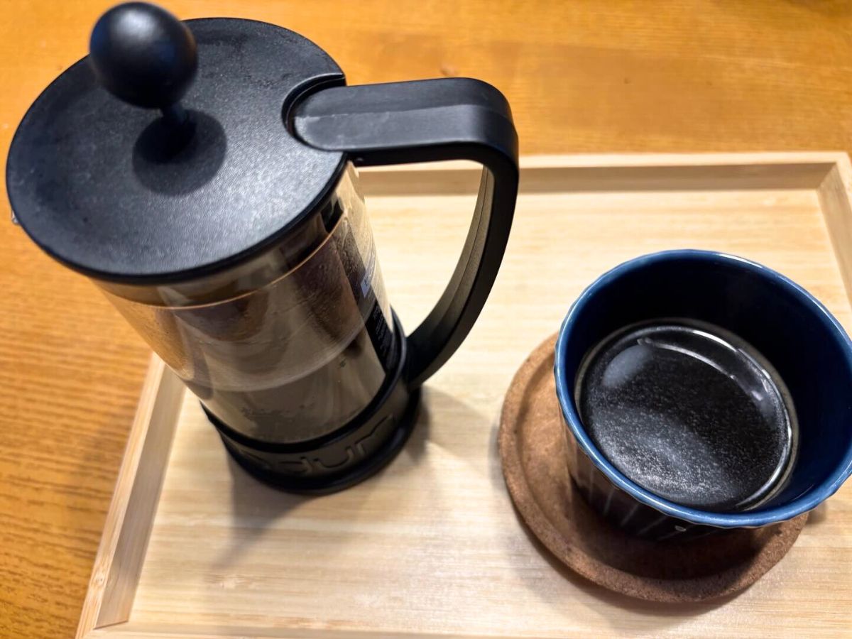 Cafe de Guriのフレンチプレスコーヒー