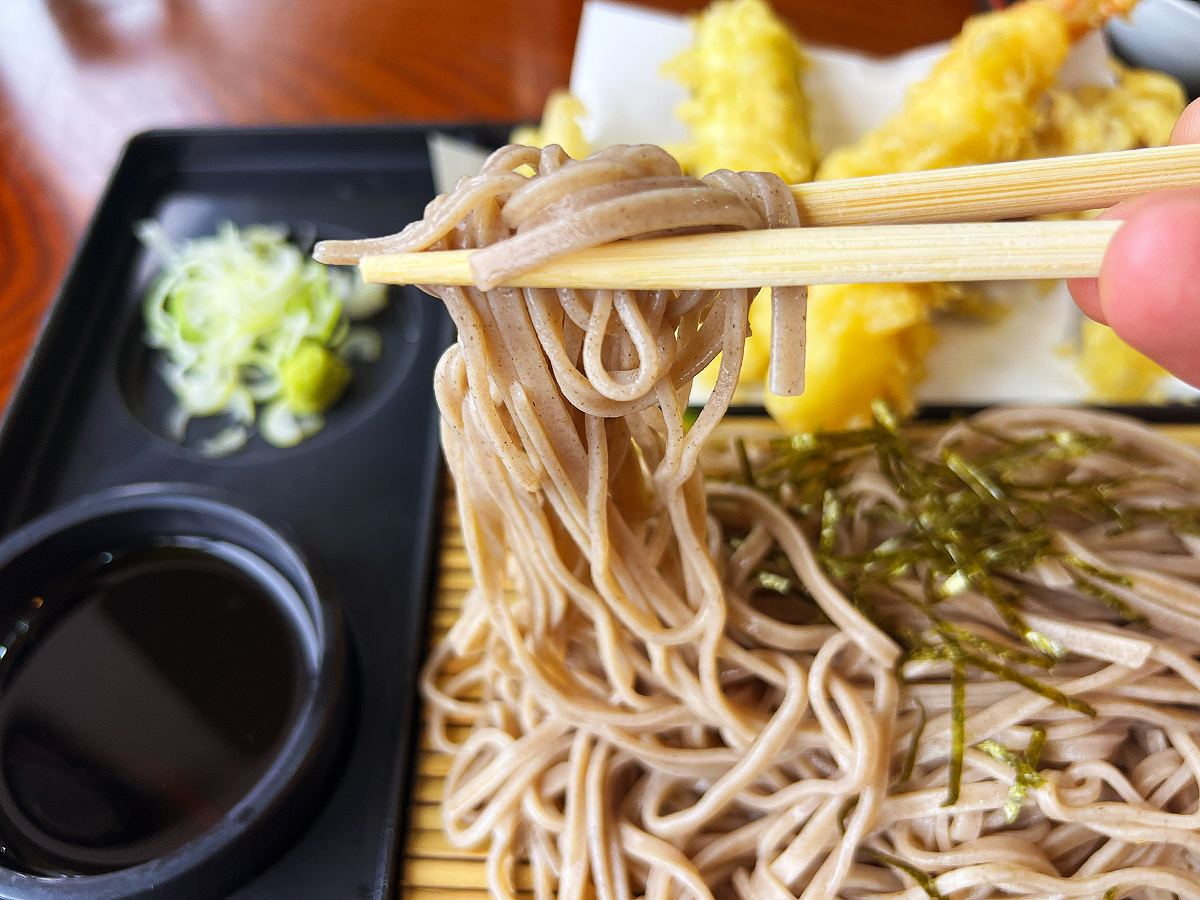 天ざるそば 箸上げ