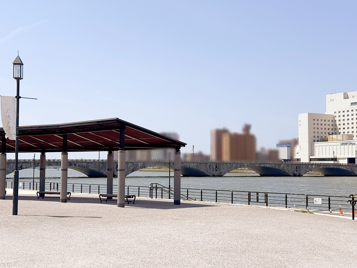 万代テラス ハジマリヒロバの場所