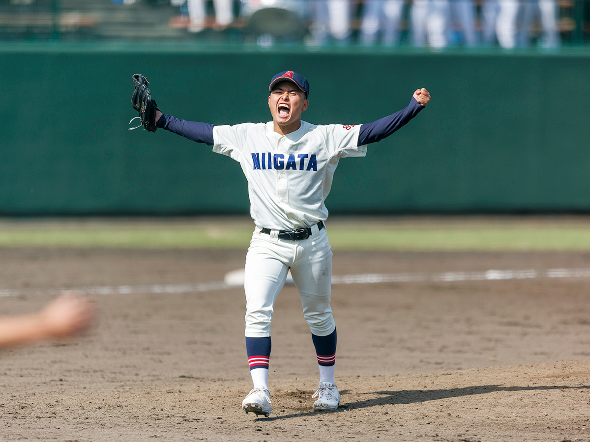 投手陣が充実する新潟の左腕、栗賀亜門投手（３年）