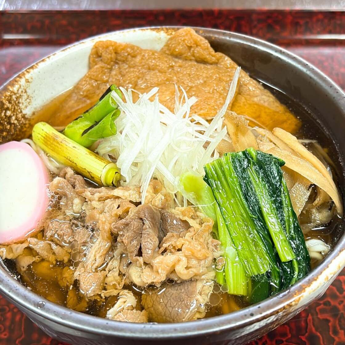 割烹 長岡屋のきつねの牛ぶっかけ