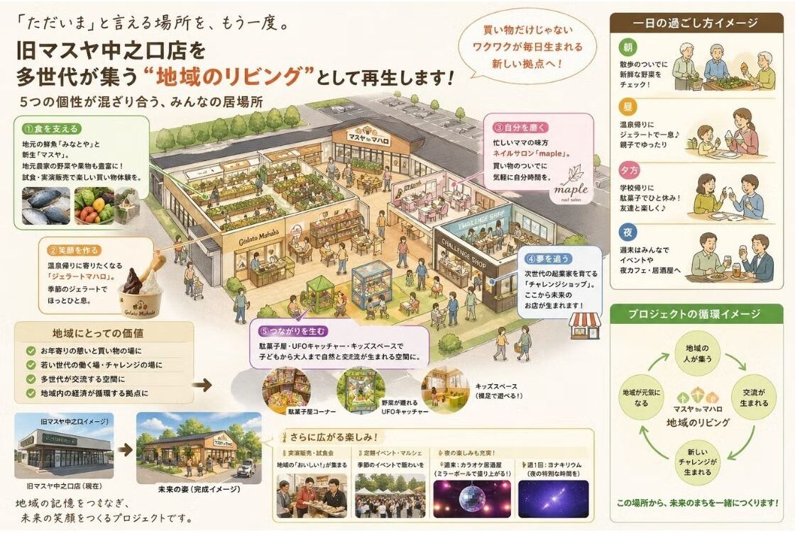 マスヤtoマハロのイメージ図