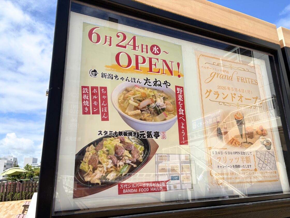 新潟ちゃんぽん たねやのオープンのお知らせ