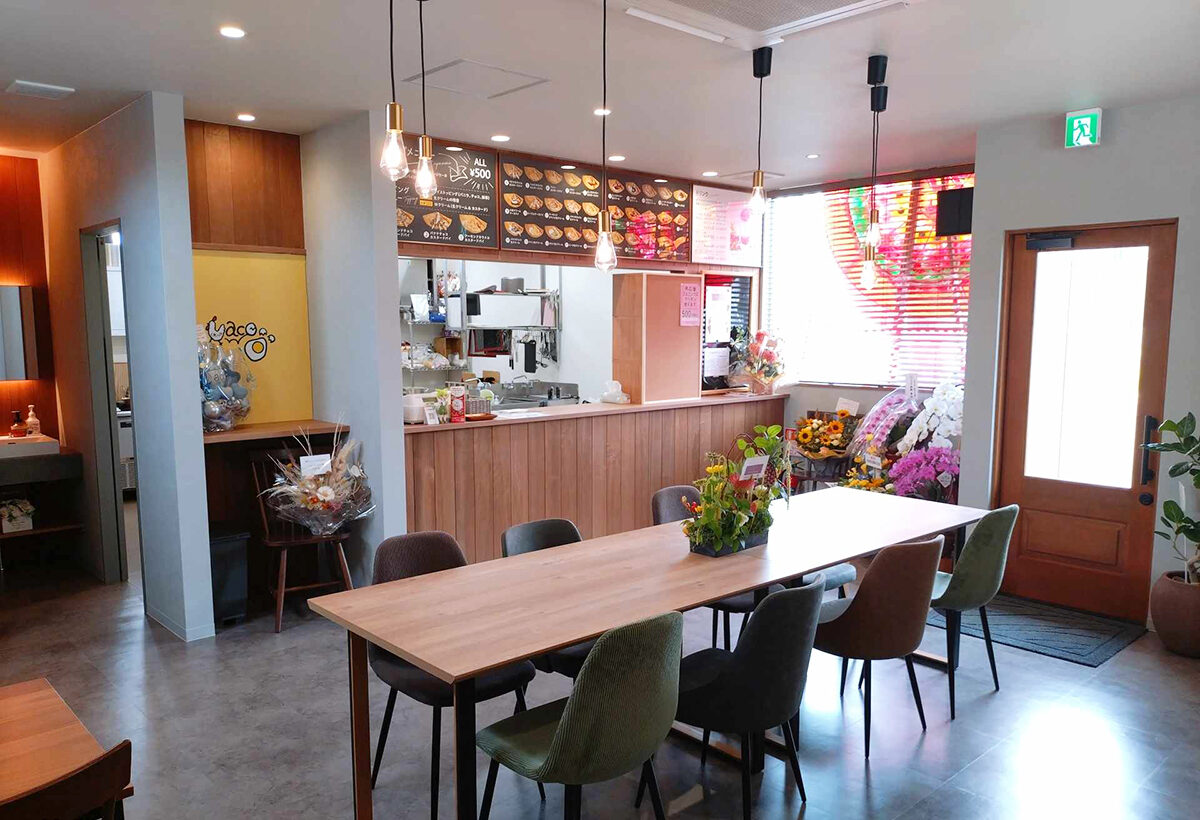 くれーぷacoの店内