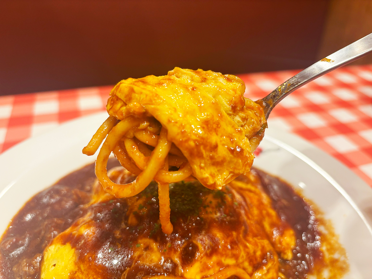 スパゲッティのパンチョ 新潟赤道店のオムナポ