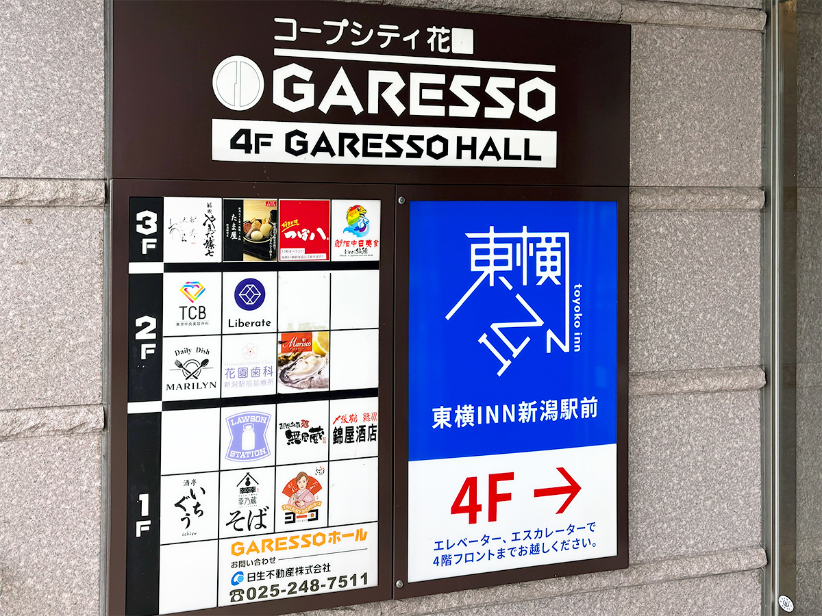 ガストの案内板